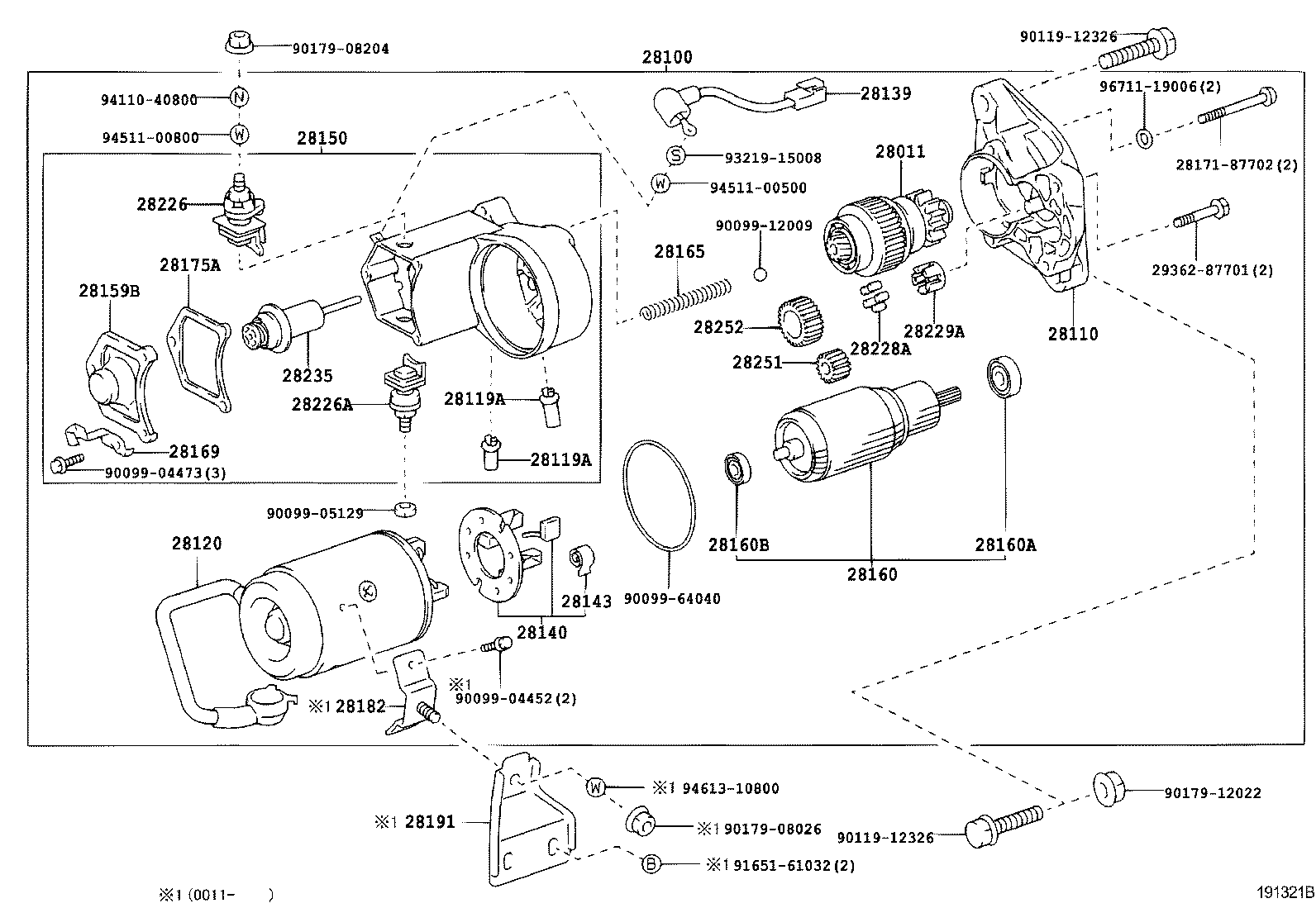 28150-75101 SWITCH ASSY, MAGNET STARTER product image