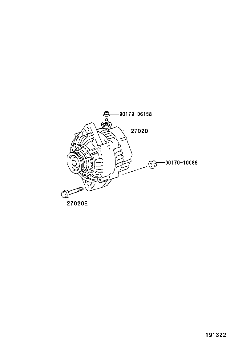 27310-75340 FRAME ASSY, DRIVE END, ALTERNATOR product image