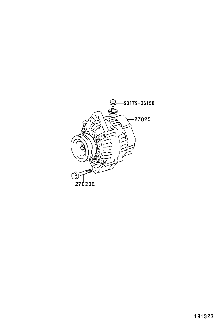 27310-75340 FRAME ASSY, DRIVE END, ALTERNATOR product image