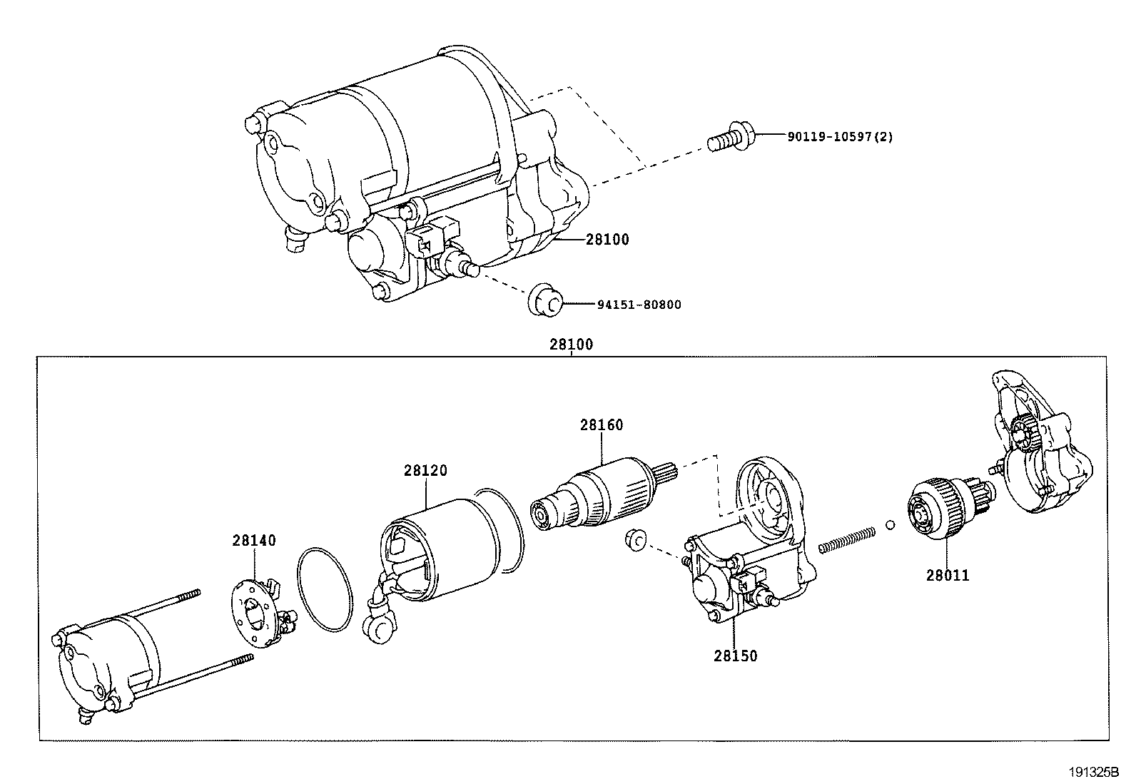 Toyota 28011-50100 CLUTCH SUB-ASSY, STARTER
