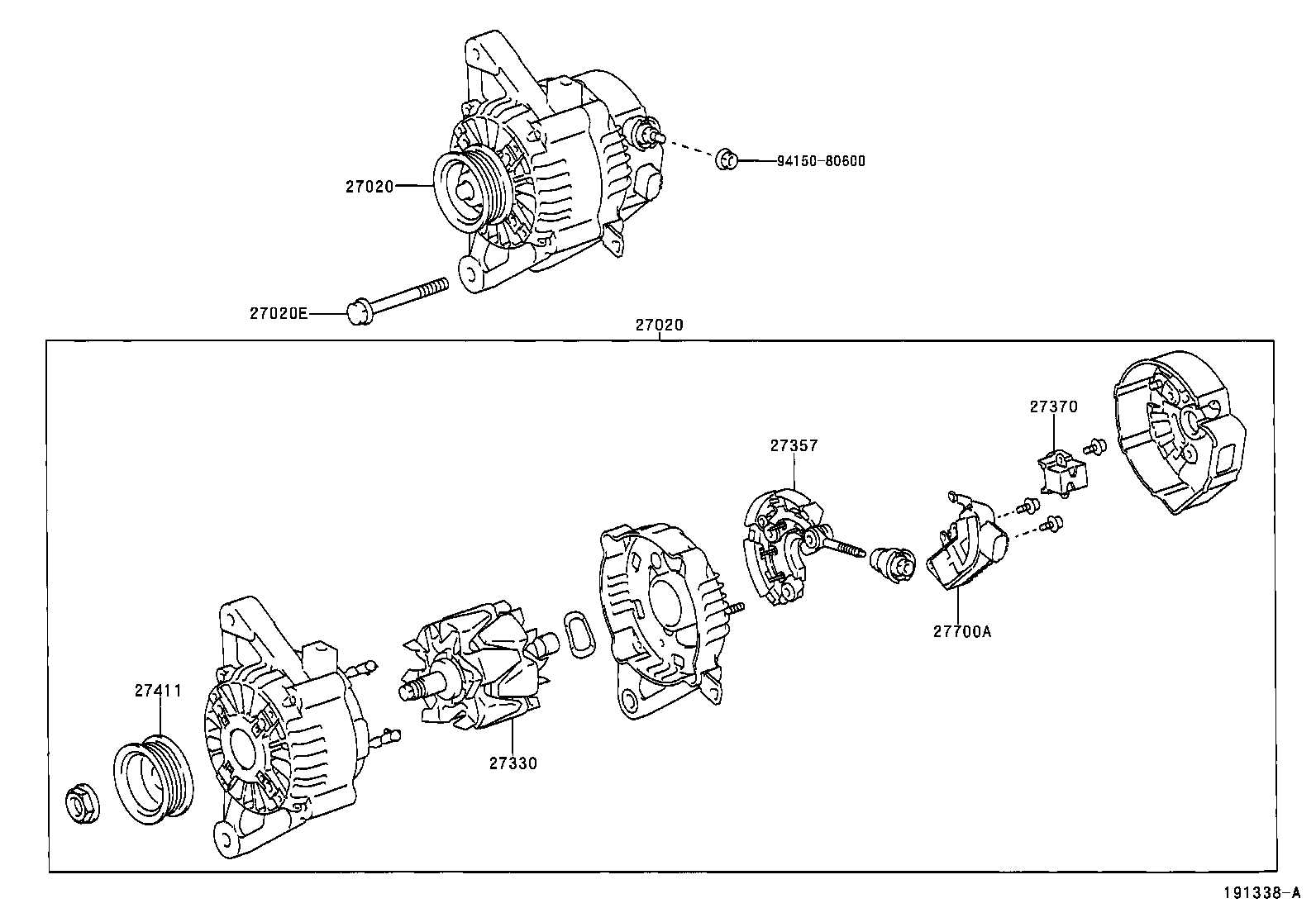 27060-21080 ALTERNATOR ASSY product image