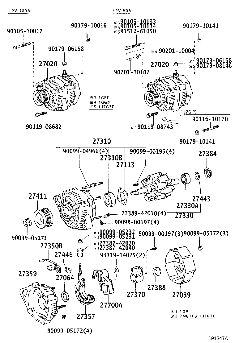 27060-46010 ALTERNATOR ASSY product image