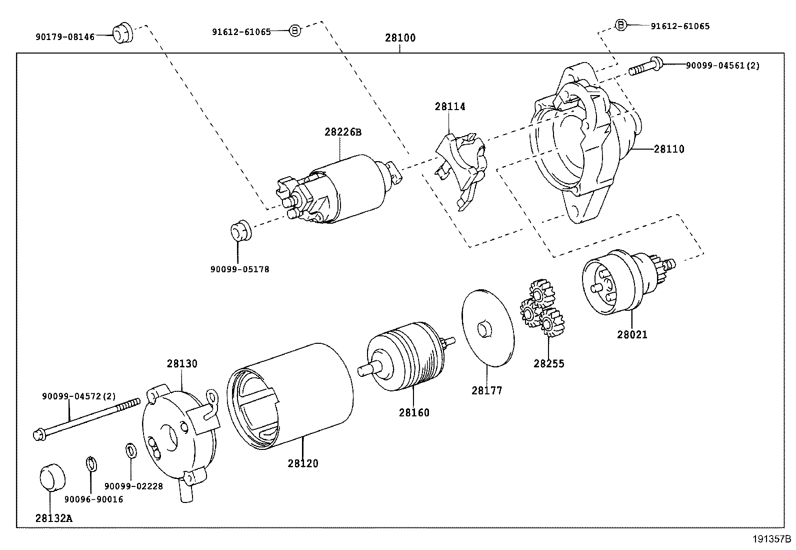 28130-16070 FRAME ASSY, STARTER COMMUTATOR END product image