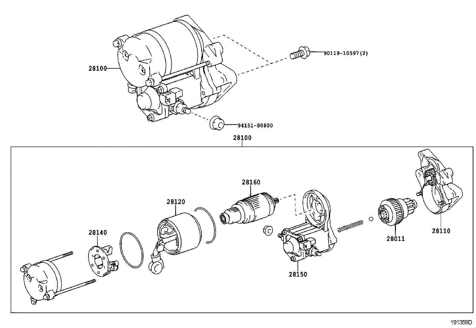 28150-50100 SWITCH ASSY, MAGNET STARTER product image
