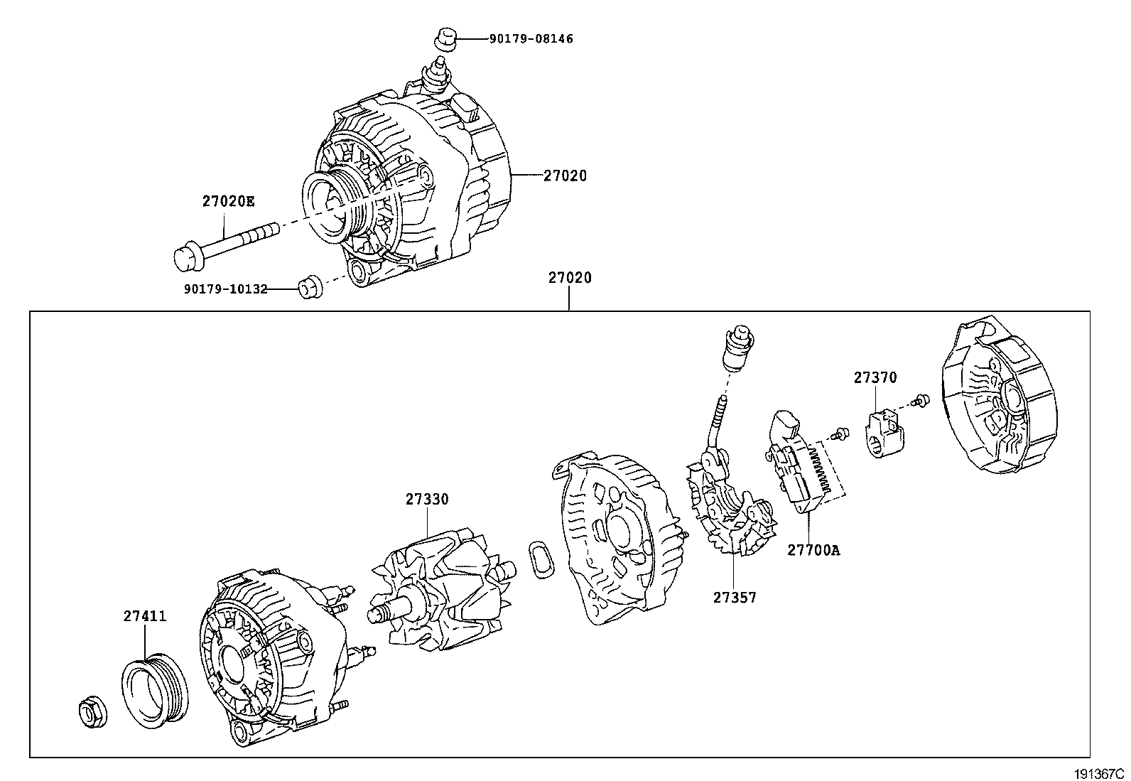 27039-46360 COVER, ALTERNATOR REAR END product image