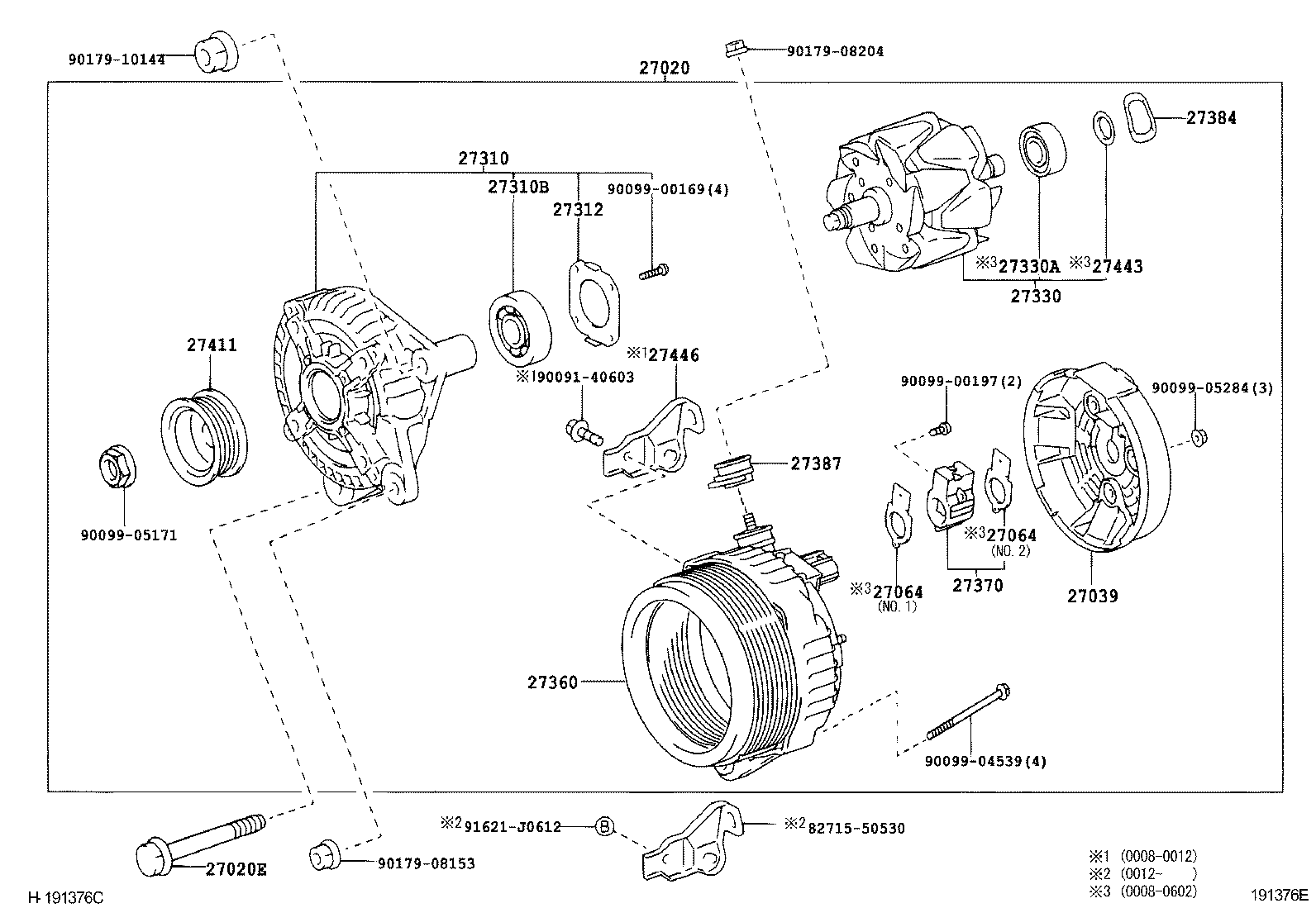 27446-50310 CLIP, ALTERNATOR CORD product image