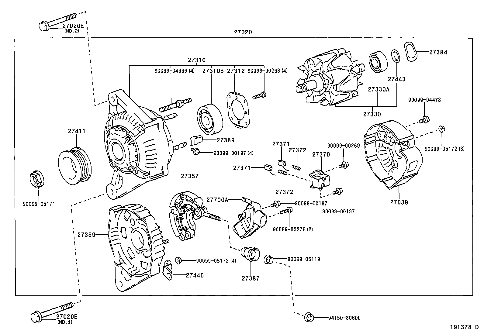 27060-0D080 ALTERNATOR ASSY product image