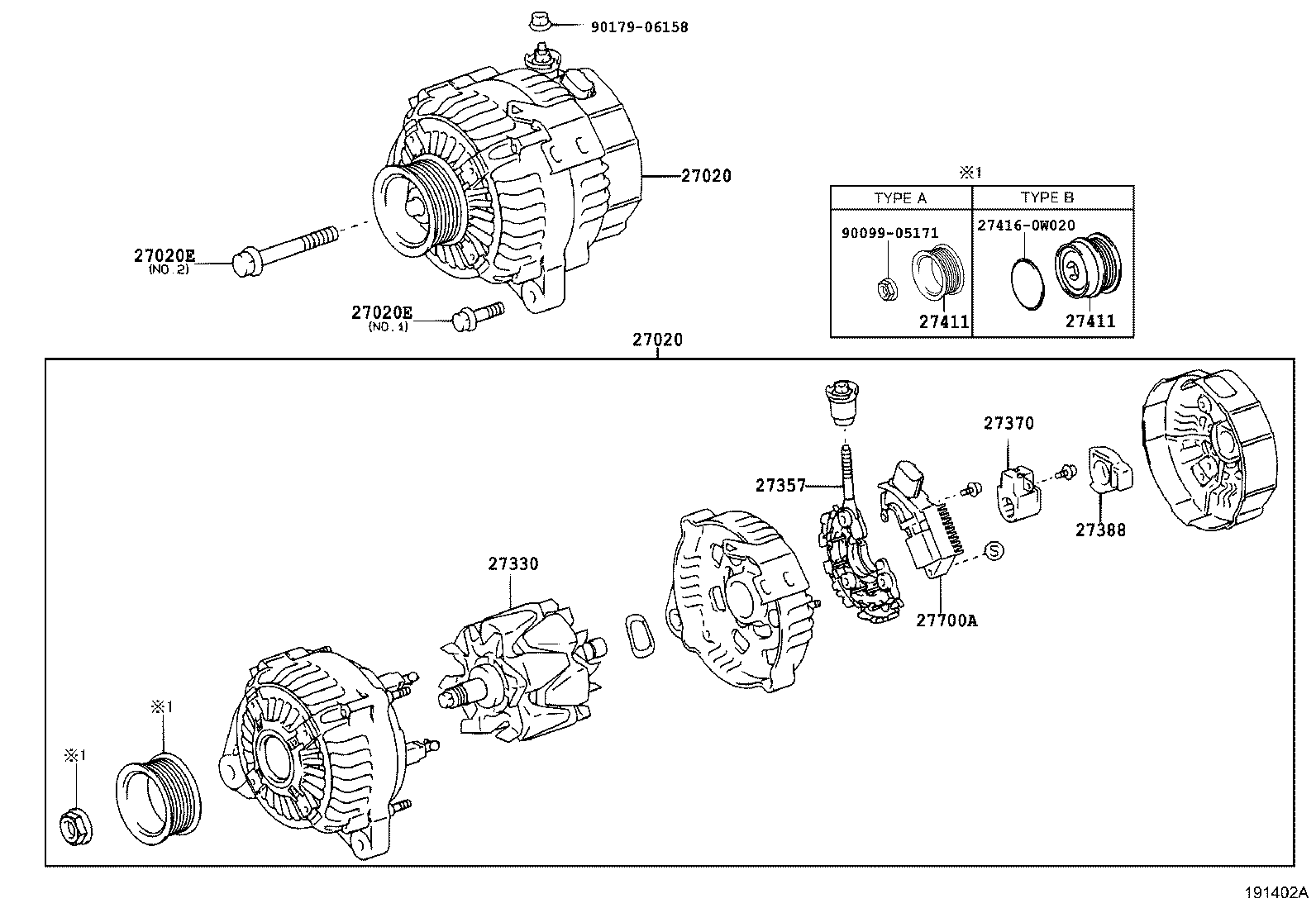 27060-28130 ALTERNATOR ASSY product image