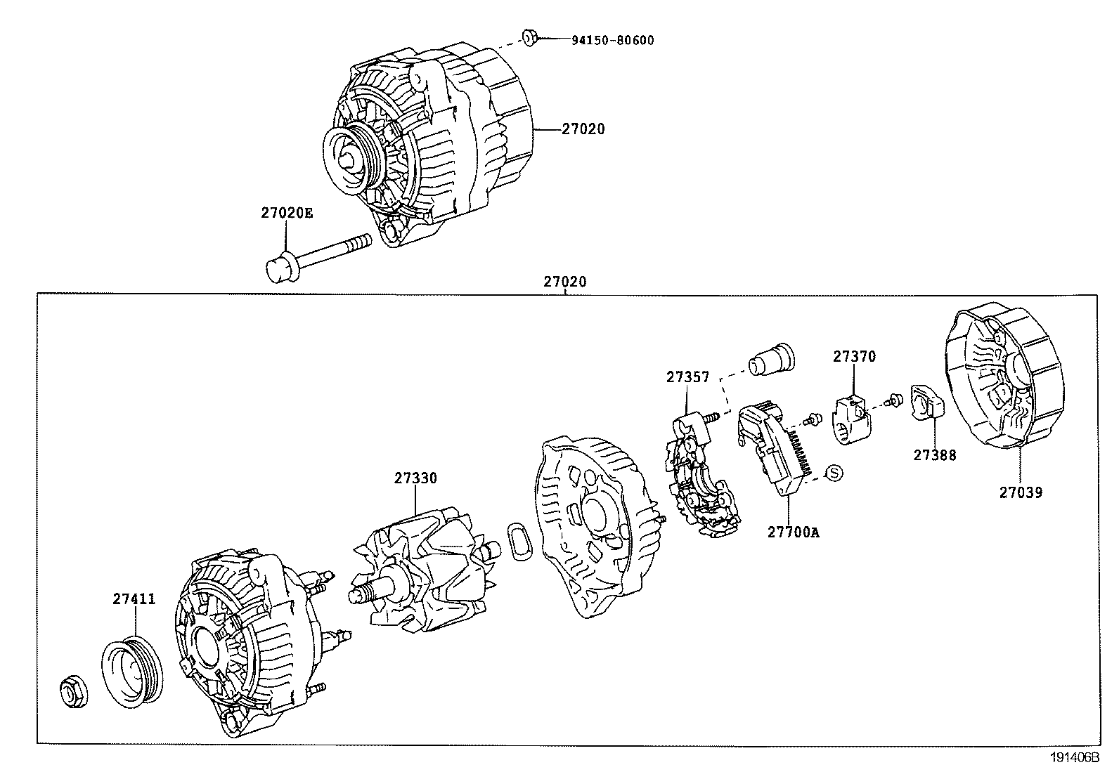 27060-70490 ALTERNATOR ASSY product image