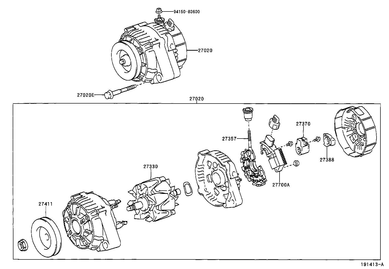 27060-28130 ALTERNATOR ASSY product image