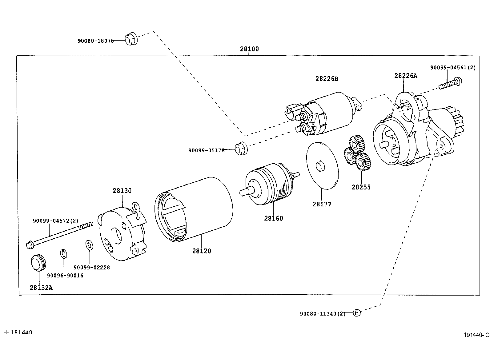 Toyota 28100-0A010 STARTER ASSY