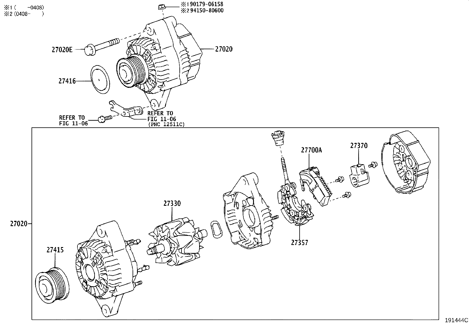 27060-54290 ALTERNATOR ASSY product image