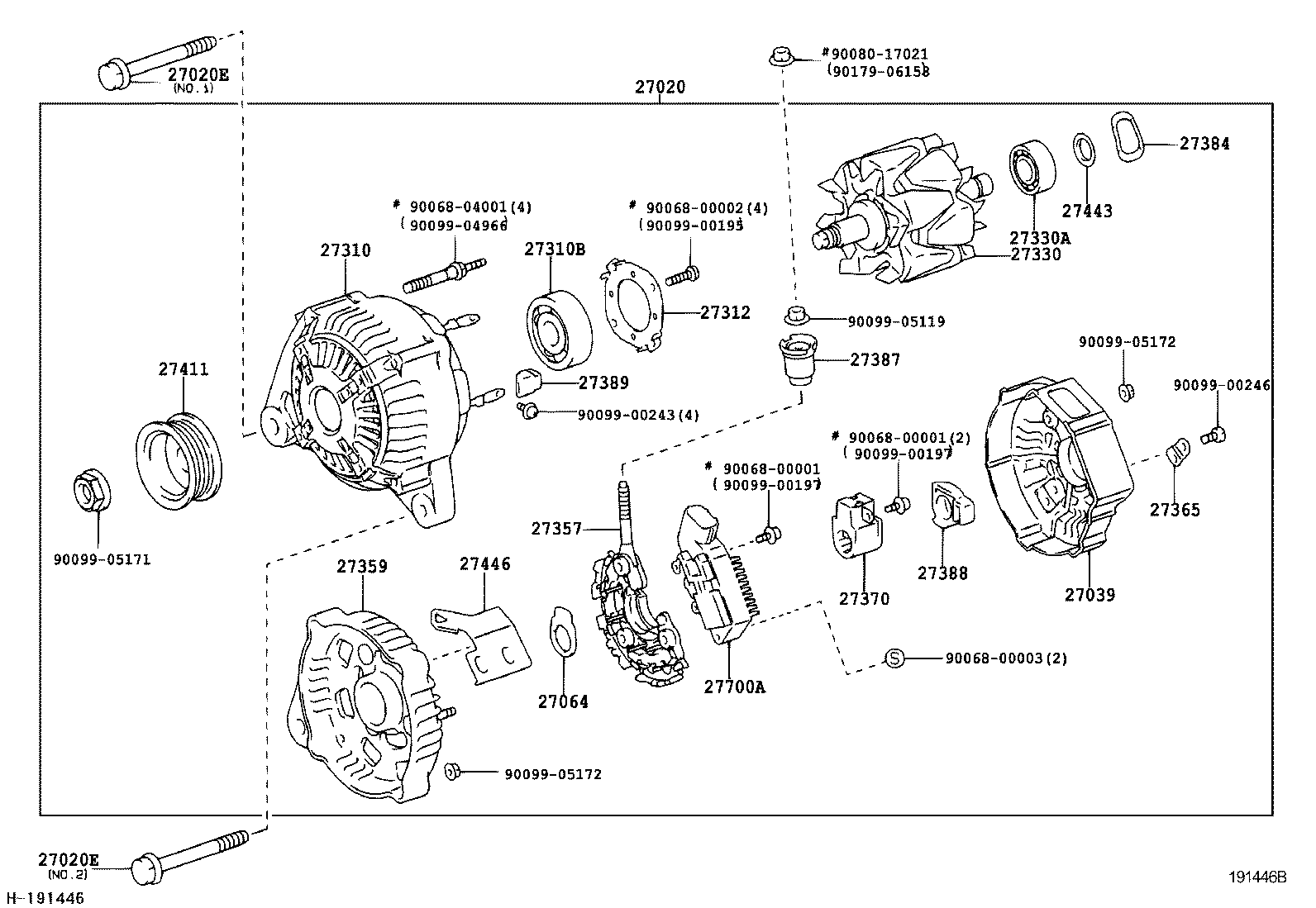 Toyota 27330-0A070 ROTOR ASSY, ALTERNATOR