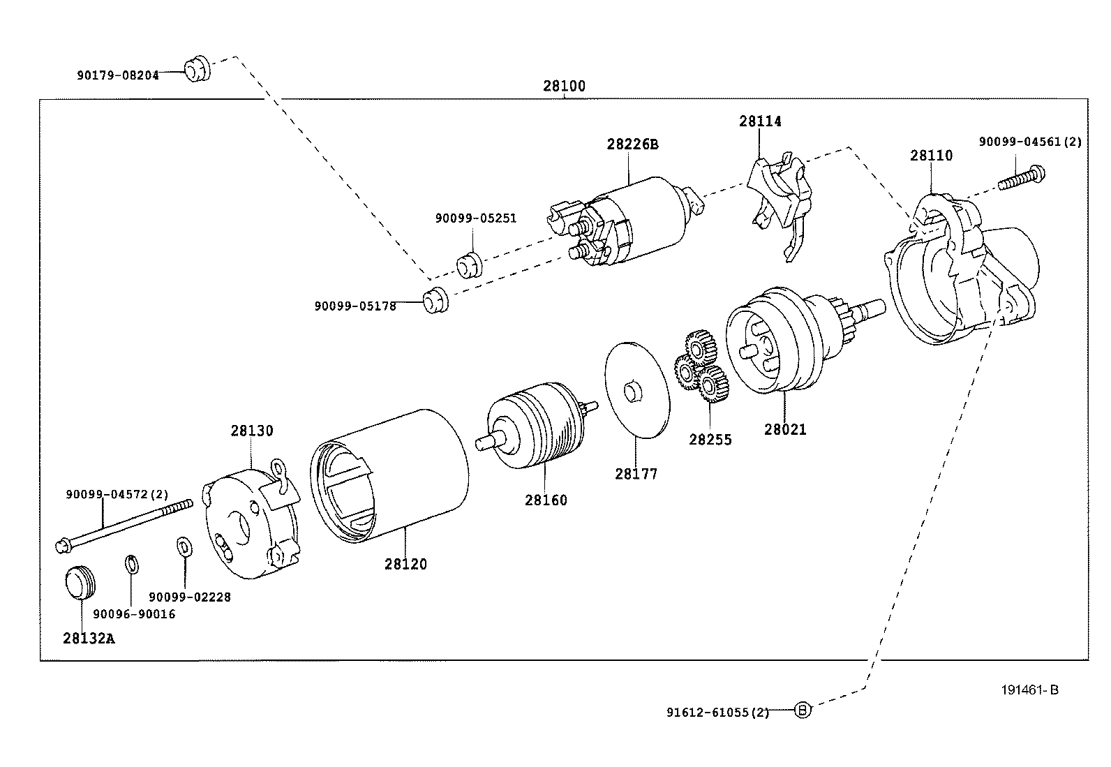 28130-73020 FRAME ASSY, STARTER COMMUTATOR END product image