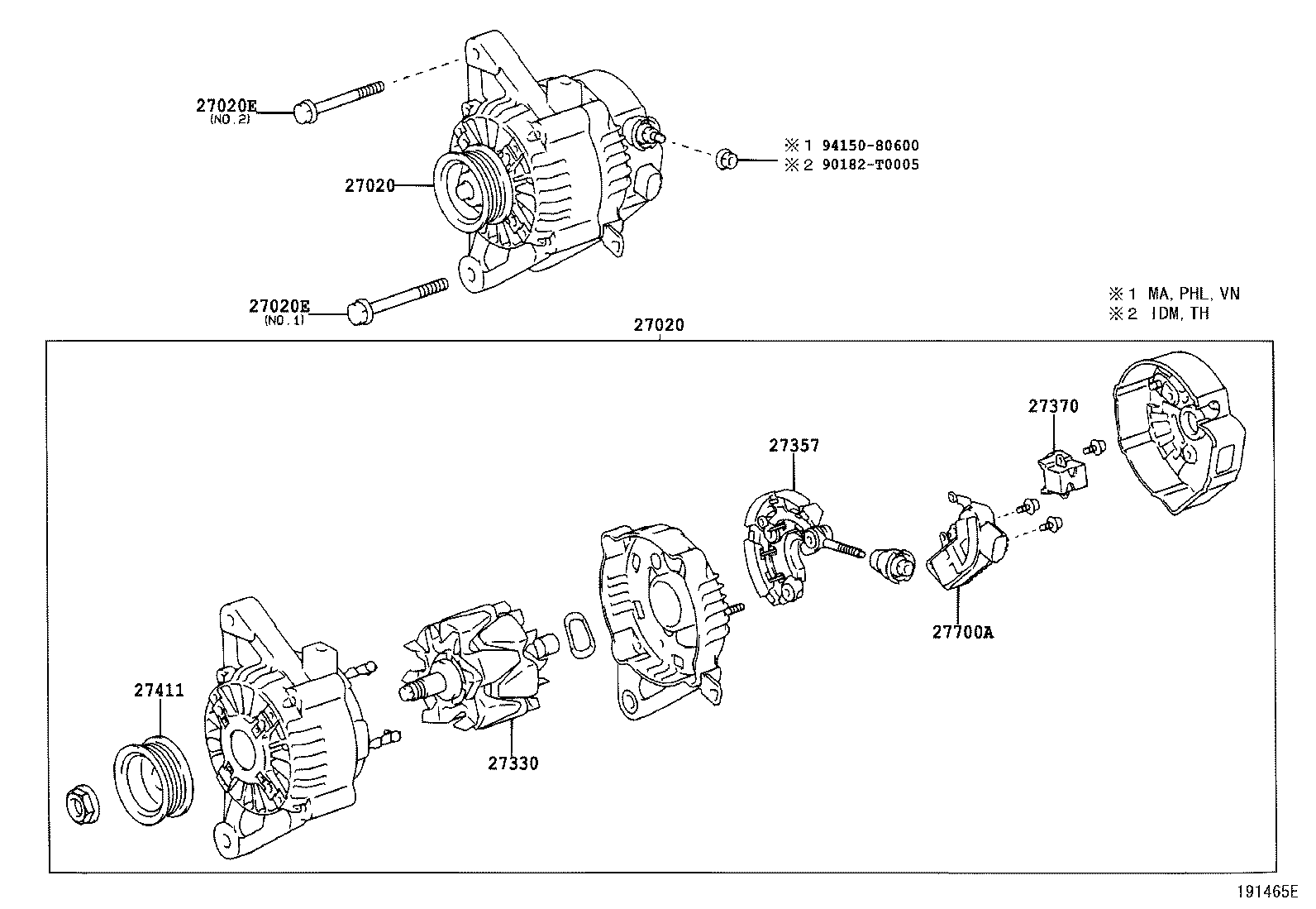 27060-0D080 ALTERNATOR ASSY product image