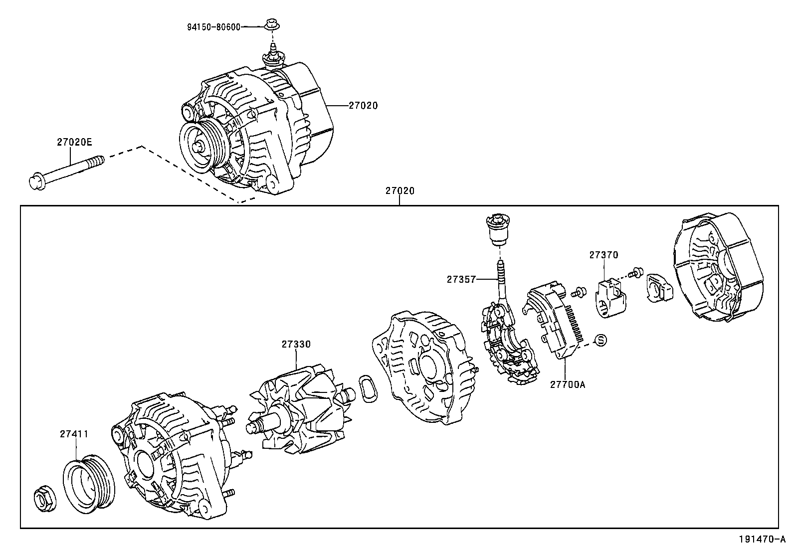 27060-75431 ALTERNATOR ASSY product image
