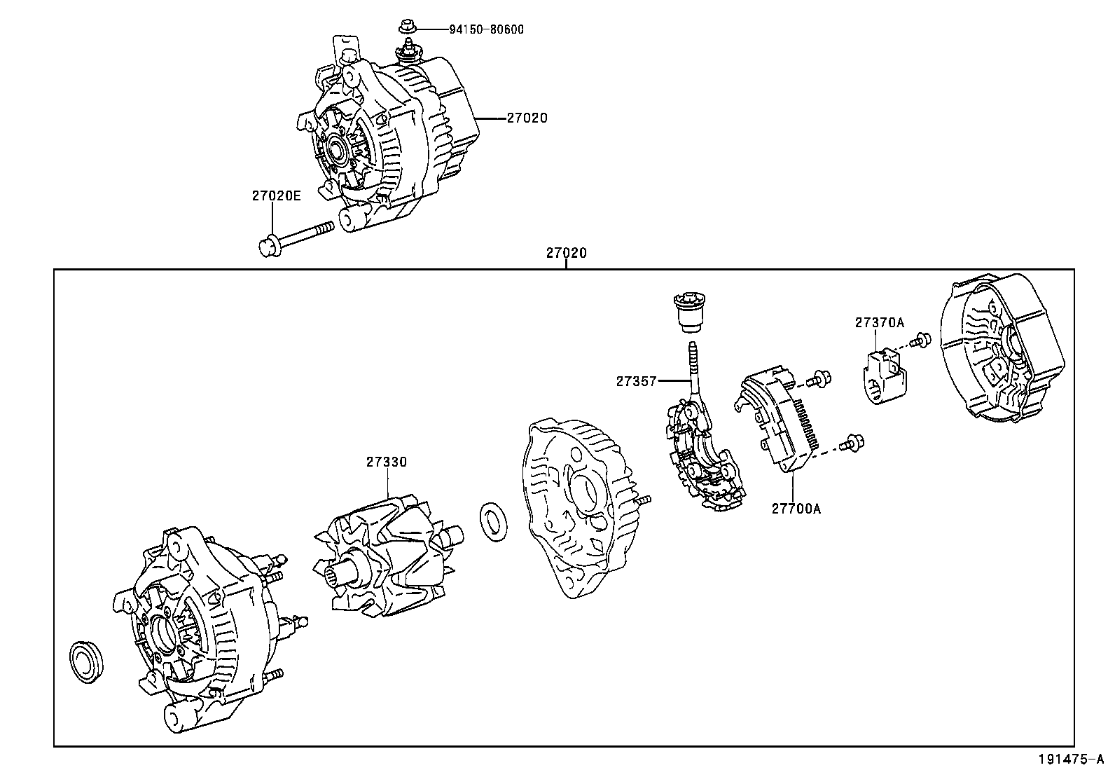 27060-73030 ALTERNATOR ASSY product image