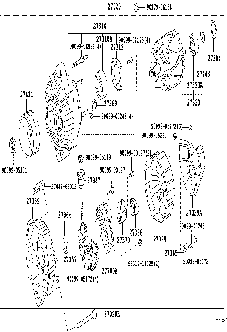 27060-58320 ALTERNATOR ASSY product image