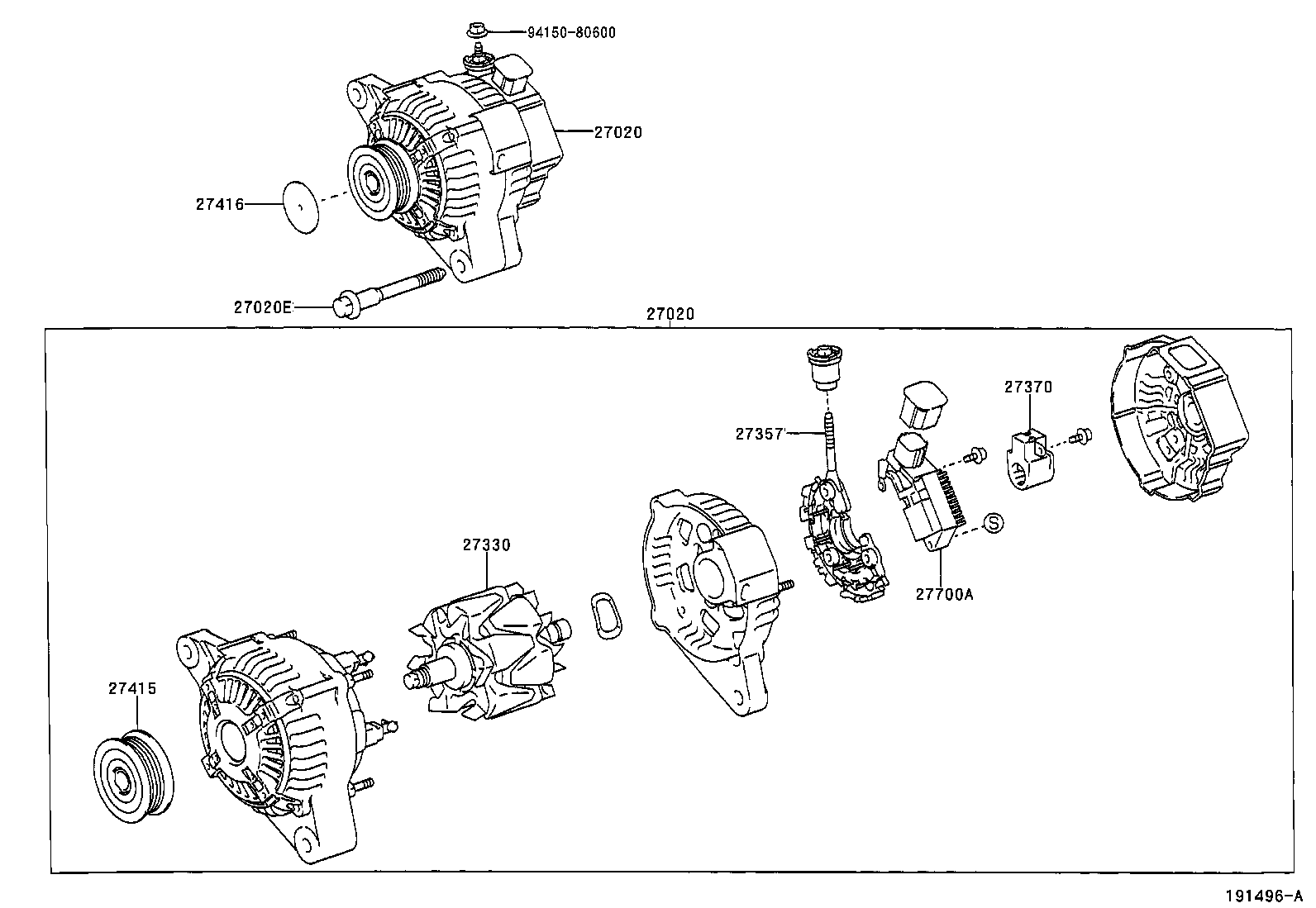 27060-22100 ALTERNATOR ASSY product image