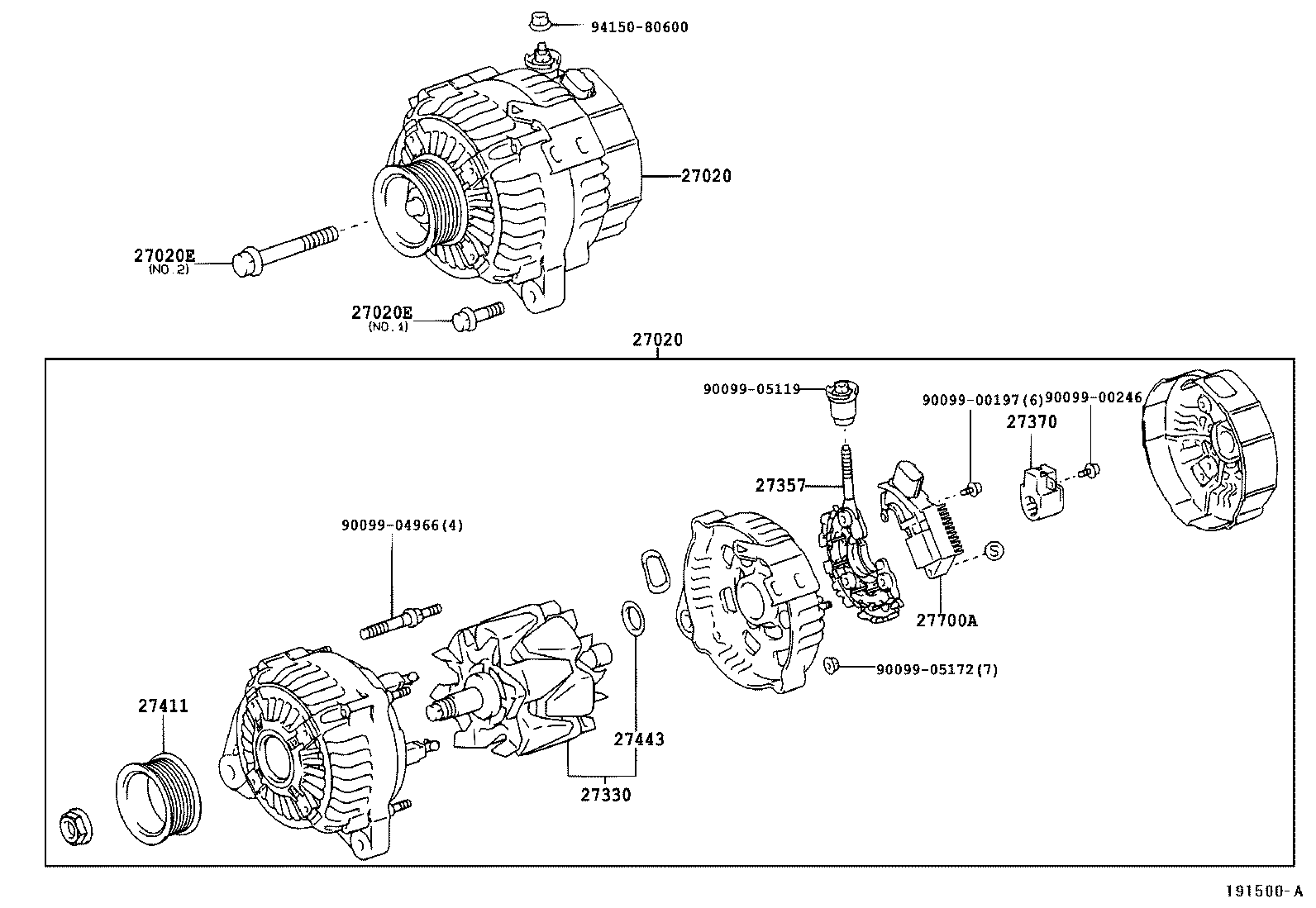 27060-28280 ALTERNATOR ASSY product image
