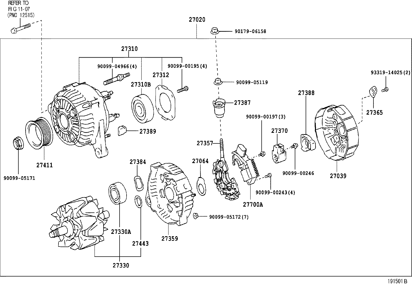 27060-28280 ALTERNATOR ASSY product image