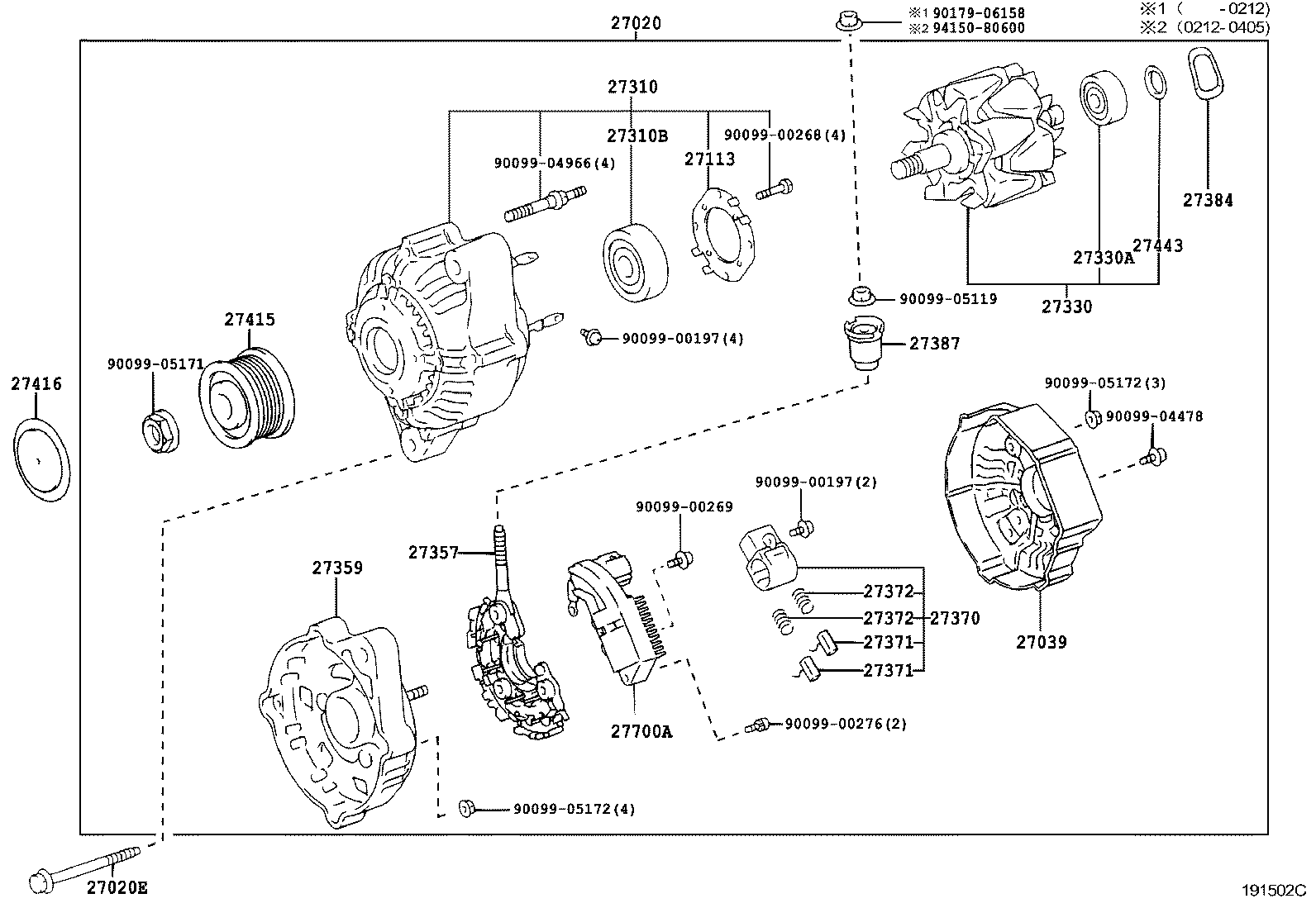 27060-30150 ALTERNATOR ASSY product image
