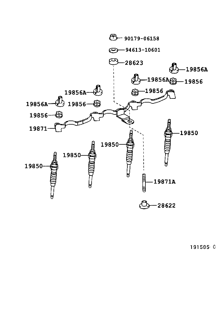 90919-15526 CORD, SPARK PLUG RESISTIVE, NO.1 product image