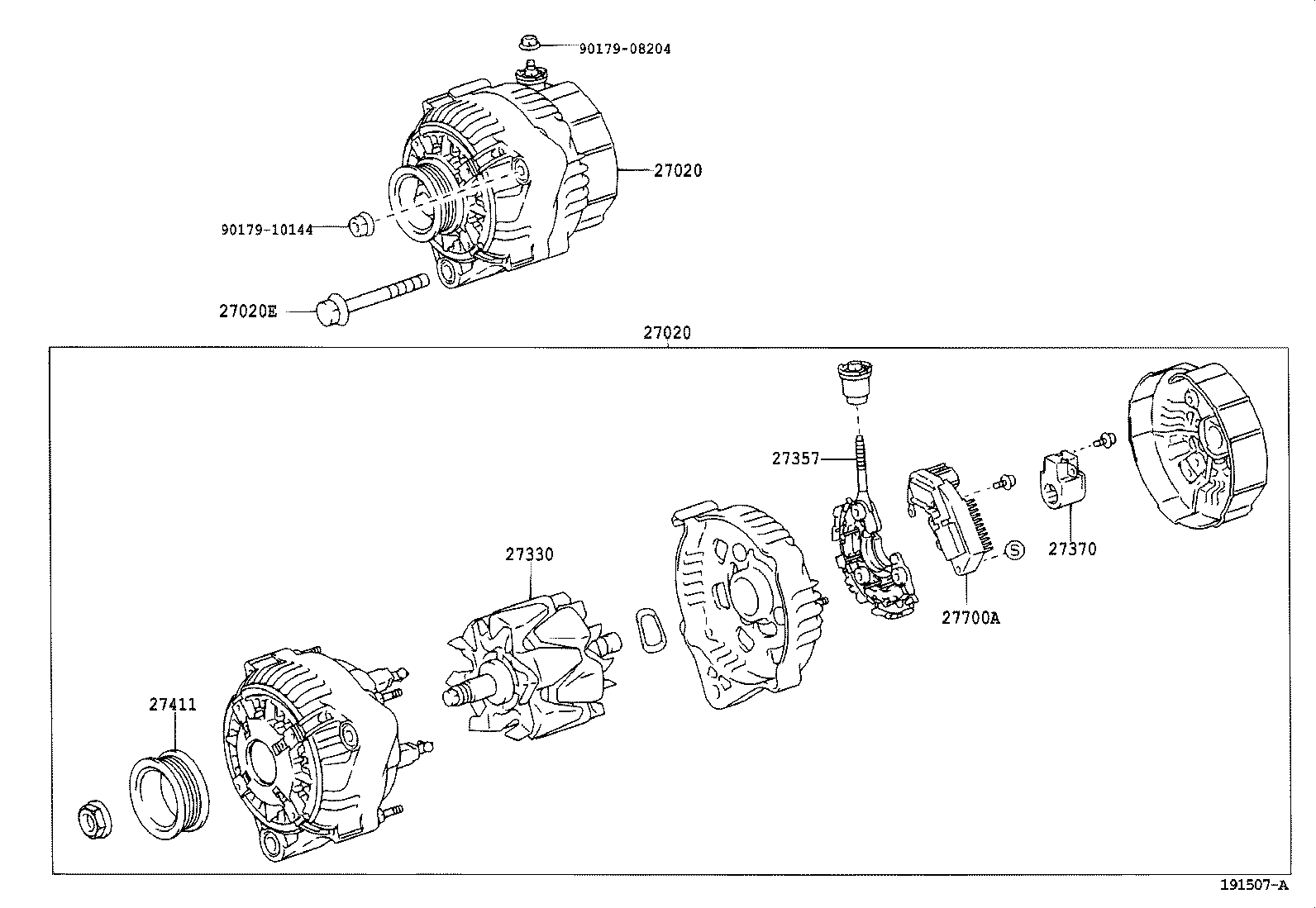 27060-70520 ALTERNATOR ASSY product image