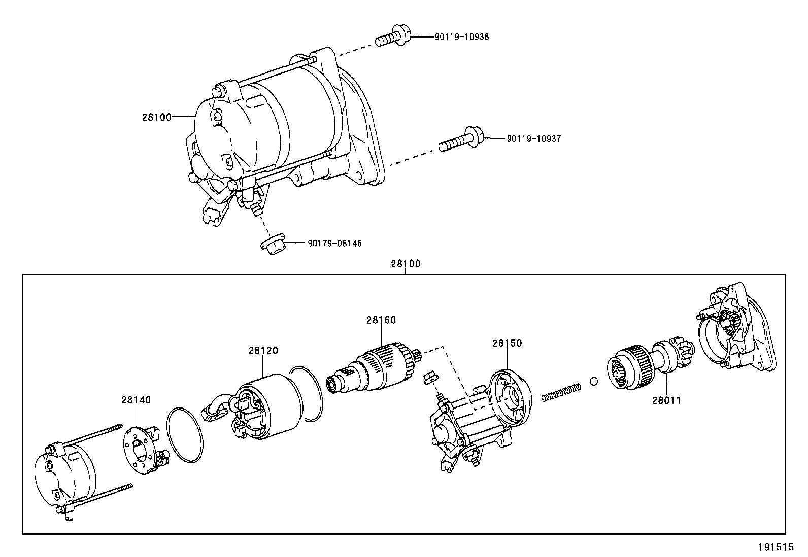 28100-33070 STARTER ASSY product image