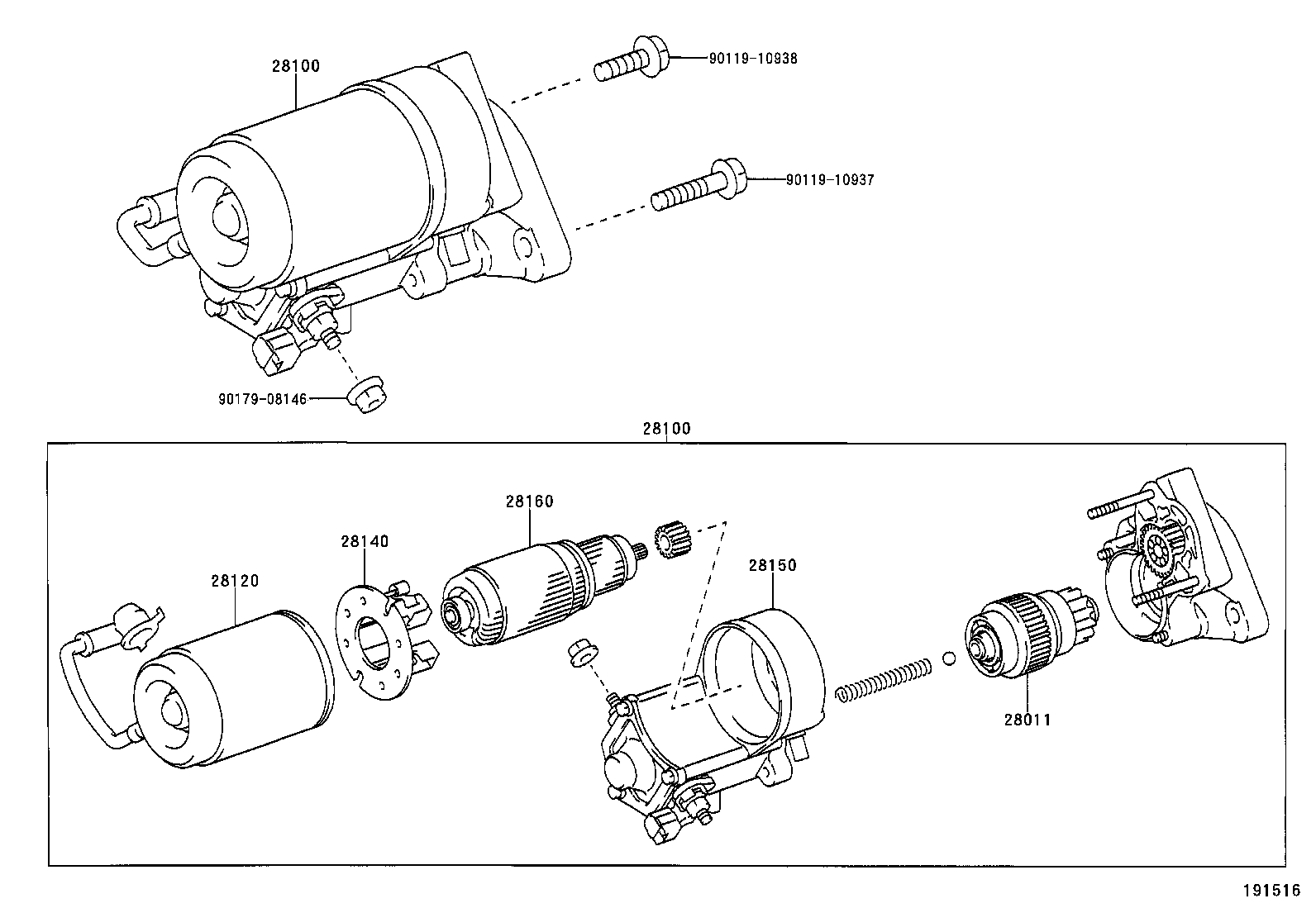 28100-33070 STARTER ASSY product image