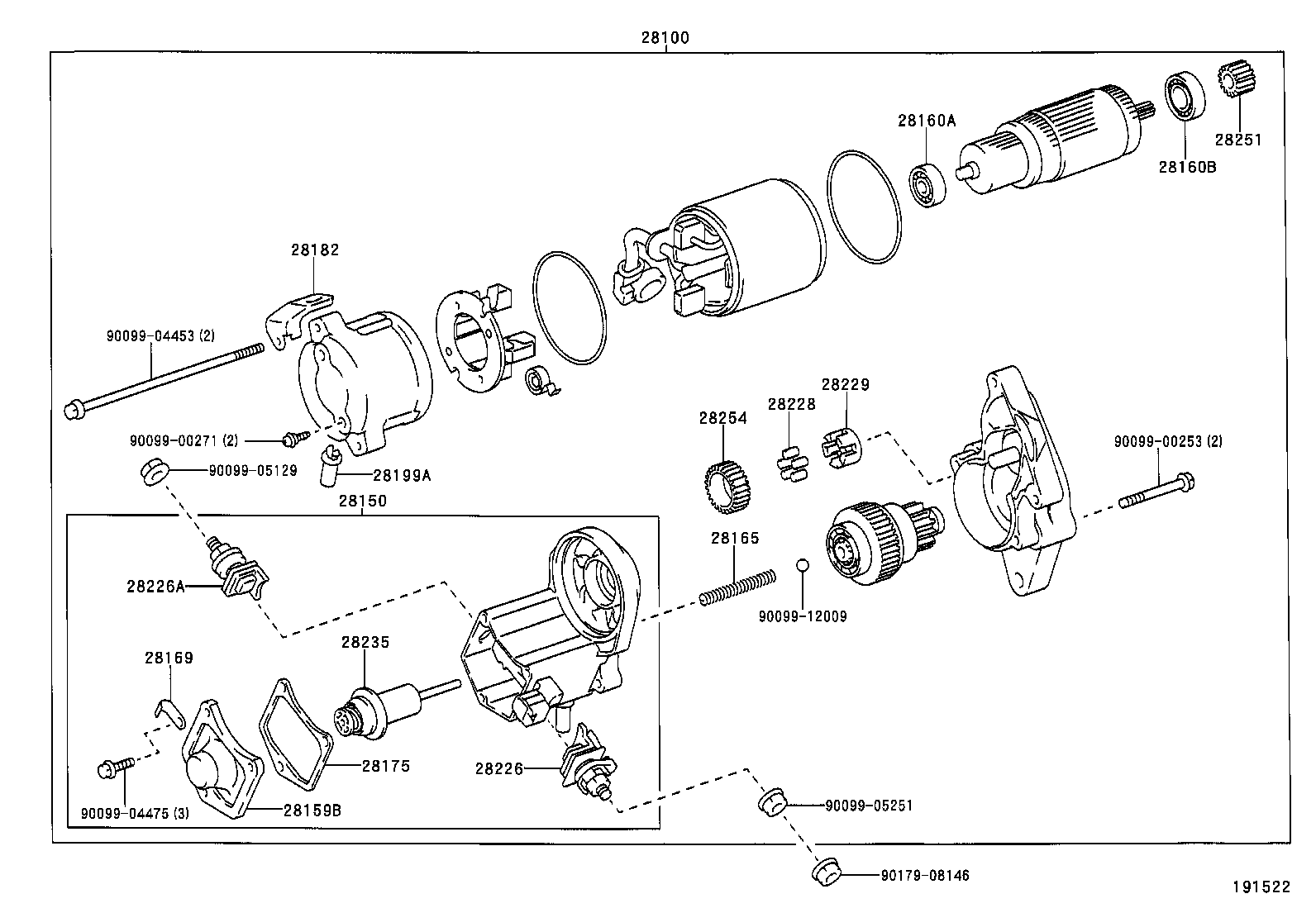 28130-16070 FRAME ASSY, STARTER COMMUTATOR END product image