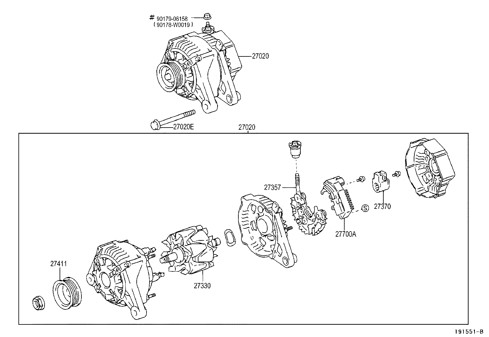 27060-22210 ALTERNATOR ASSY product image