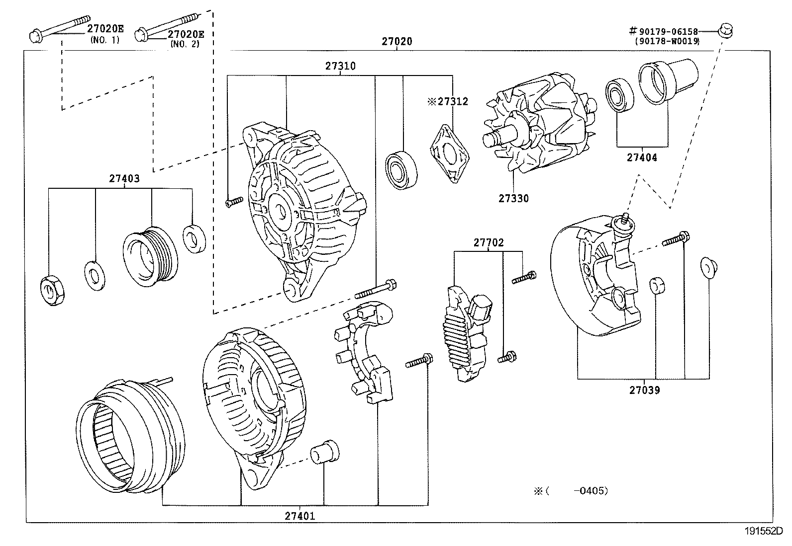 27060-22210 ALTERNATOR ASSY product image