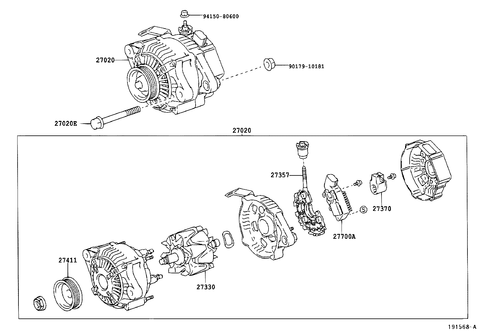 27060-28210 ALTERNATOR ASSY product image