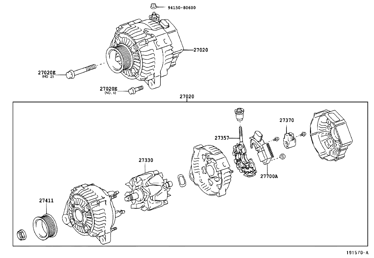 27060-28210 ALTERNATOR ASSY product image