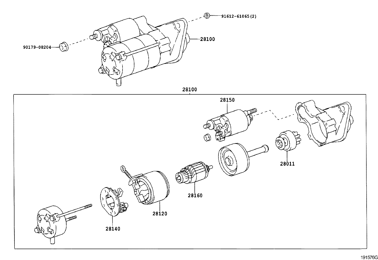 28130-16070 FRAME ASSY, STARTER COMMUTATOR END product image