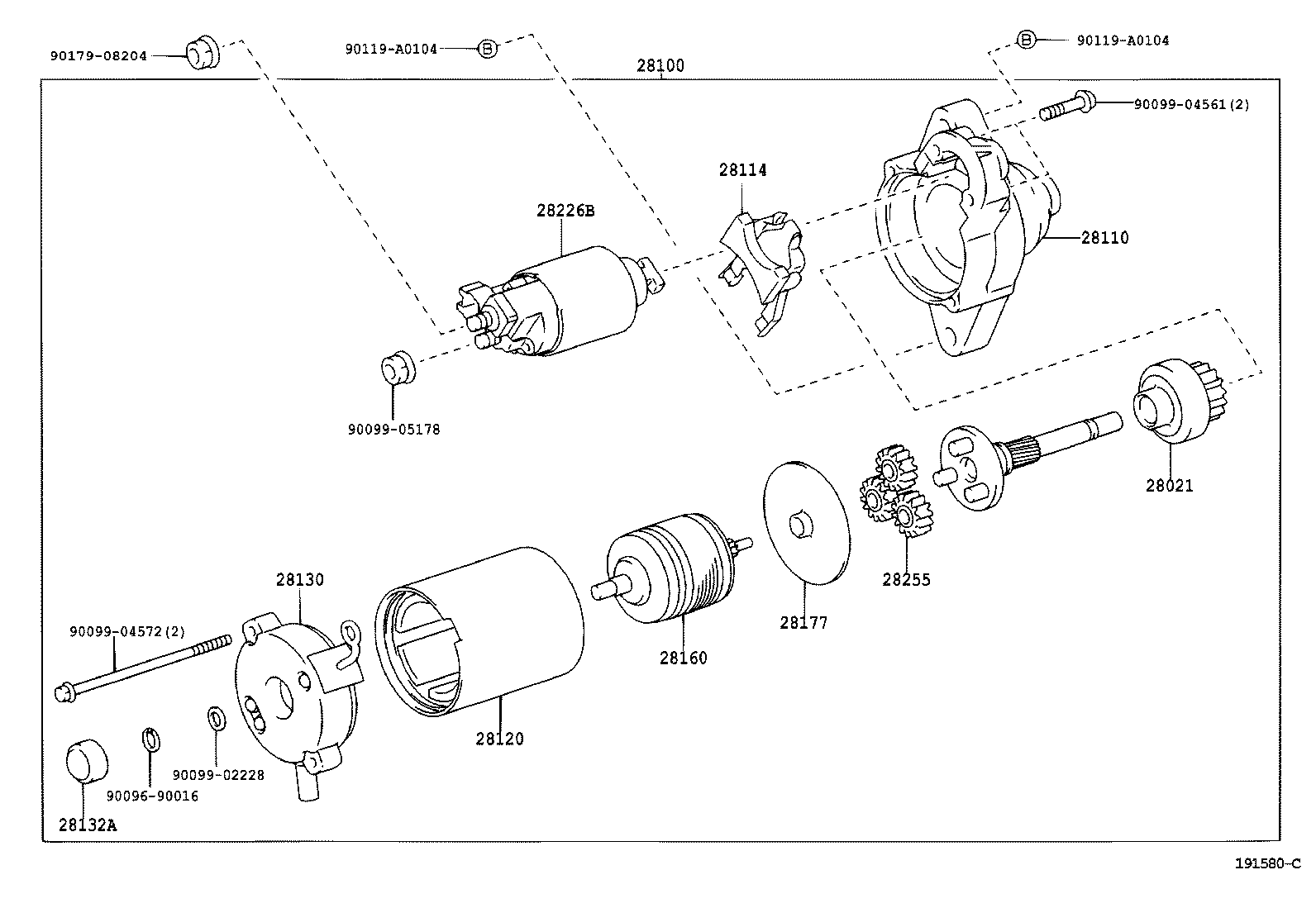 Toyota 28226-22060 STARTER KIT, REPAIR SERVICE