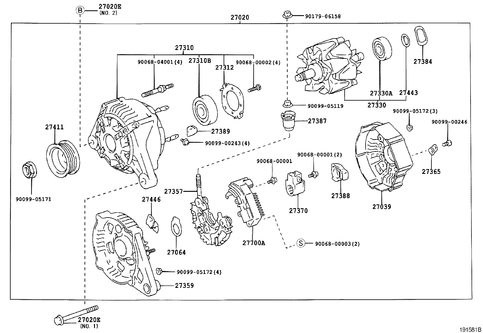 Toyota 90105-10223 BOLT(FOR ALTERNATOR)