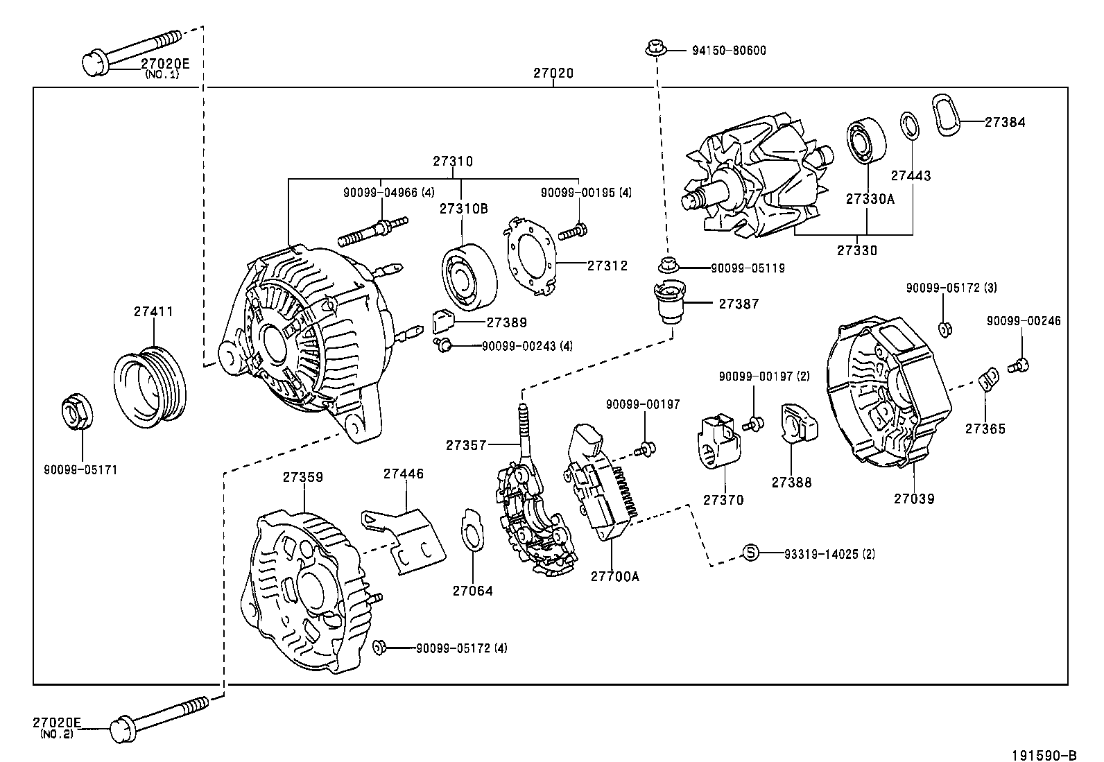 27060-0H040 ALTERNATOR ASSY product image