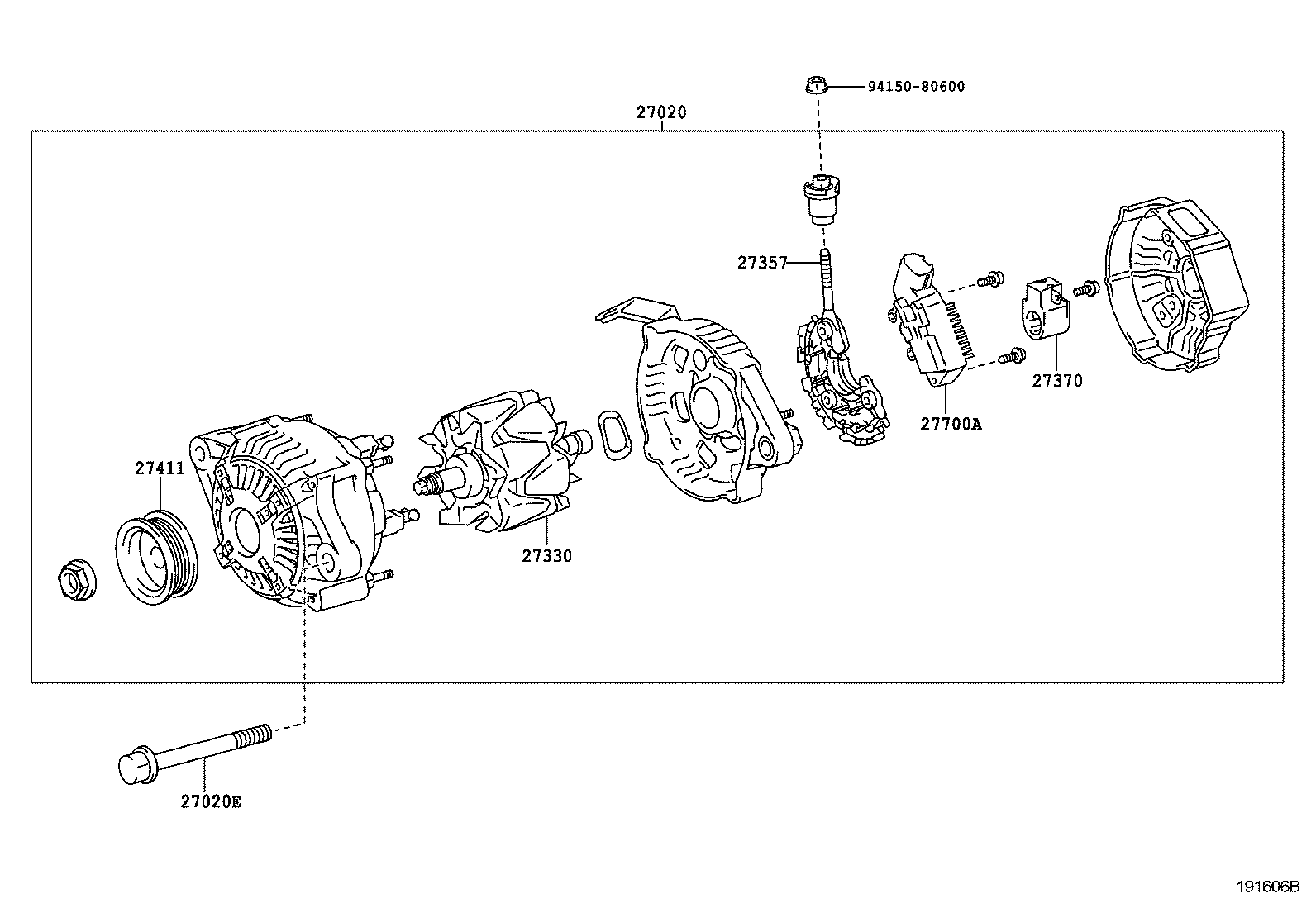 27060-21170 ALTERNATOR ASSY product image