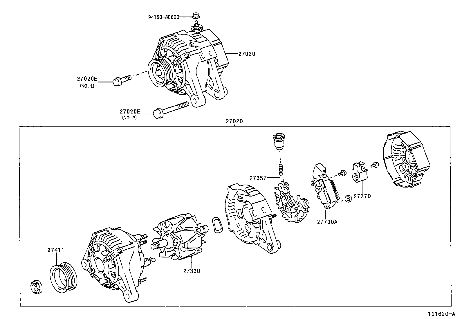 27060-22150 ALTERNATOR ASSY product image
