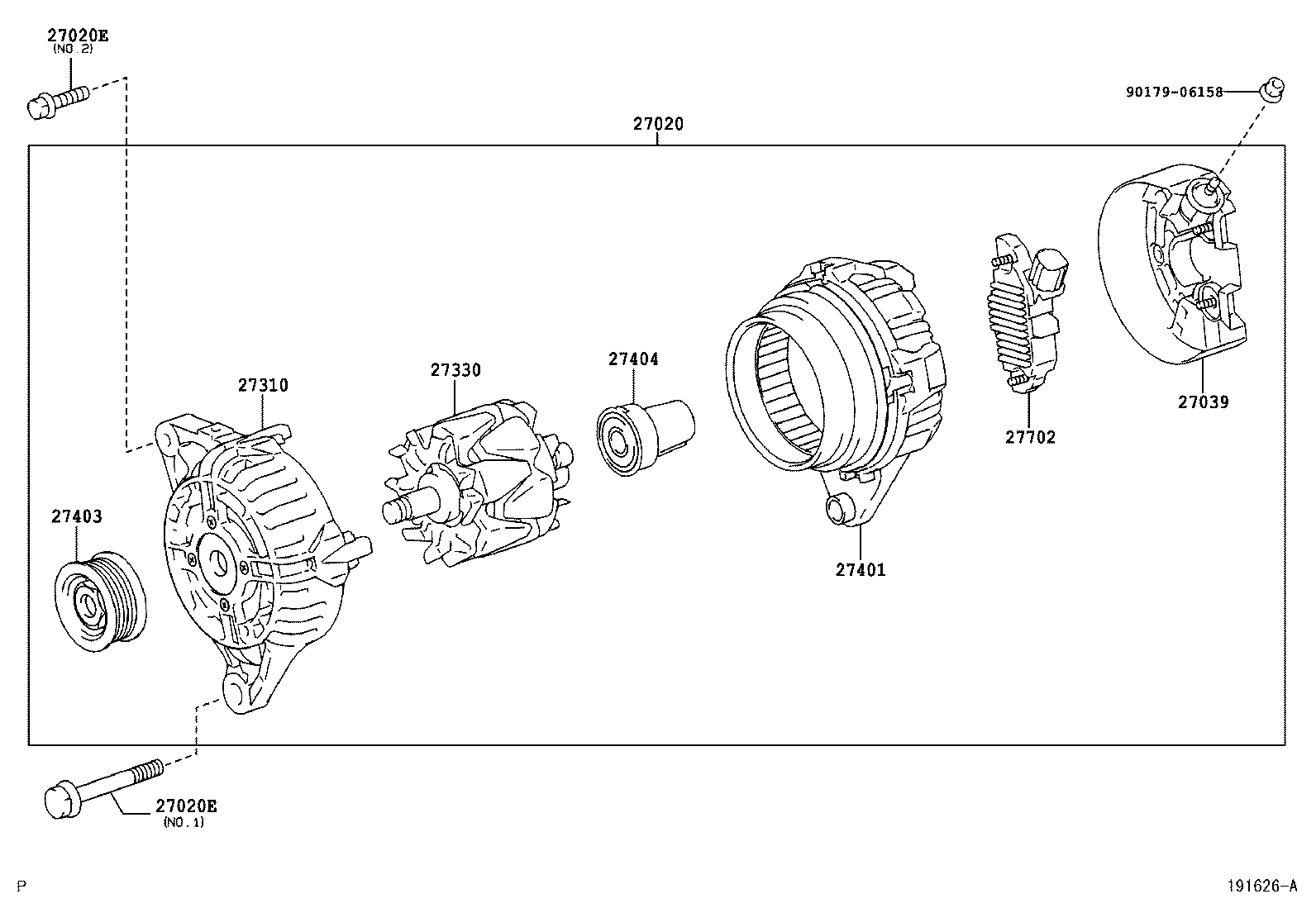 27039-0D120 COVER, ALTERNATOR REAR END product image