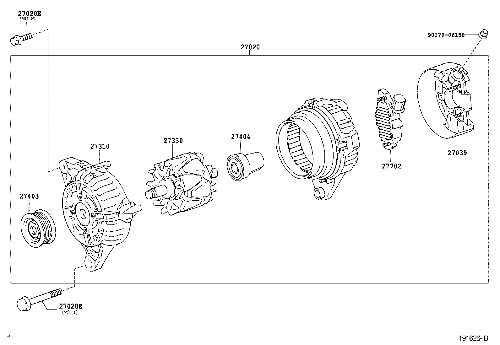 27403-0D030 PULLEY SET, ALTERNATOR product image