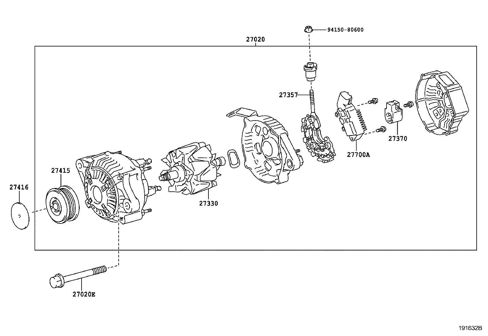 27060-21170 ALTERNATOR ASSY product image