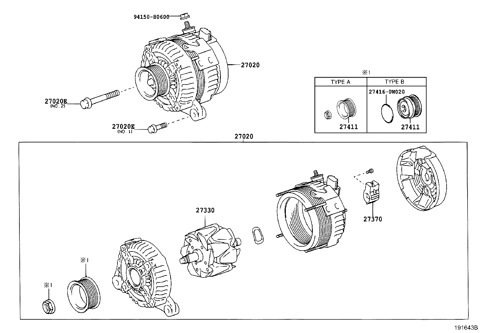 27060-28130 ALTERNATOR ASSY product image