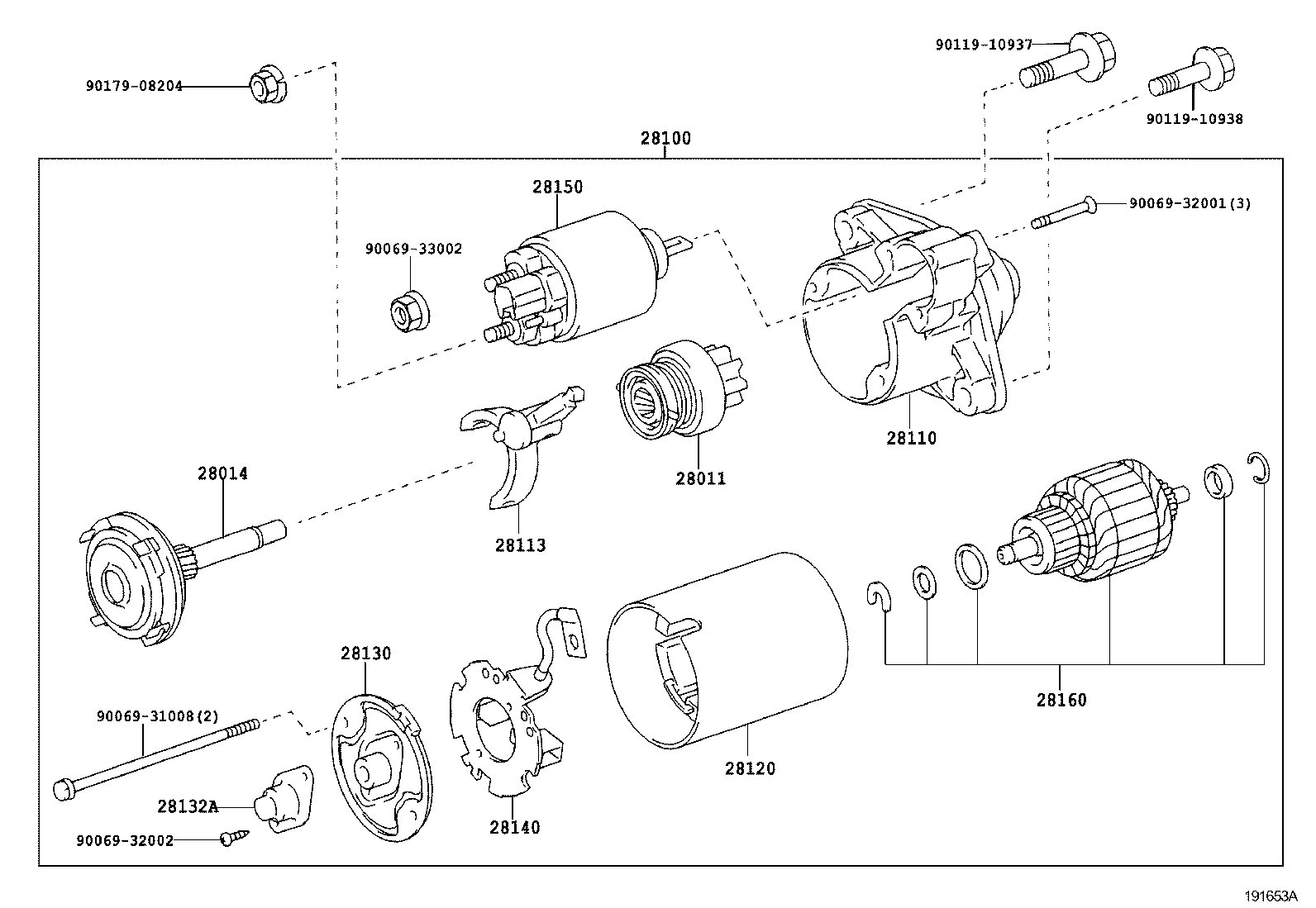 28014-0D100 SHAFT SUB-ASSY, PLANET CARRIER product image