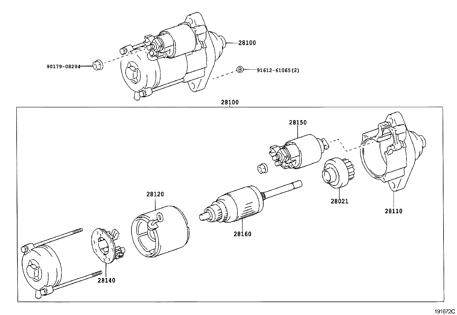 Toyota 28113-70020 LEVER, STARTER PINION DRIVE