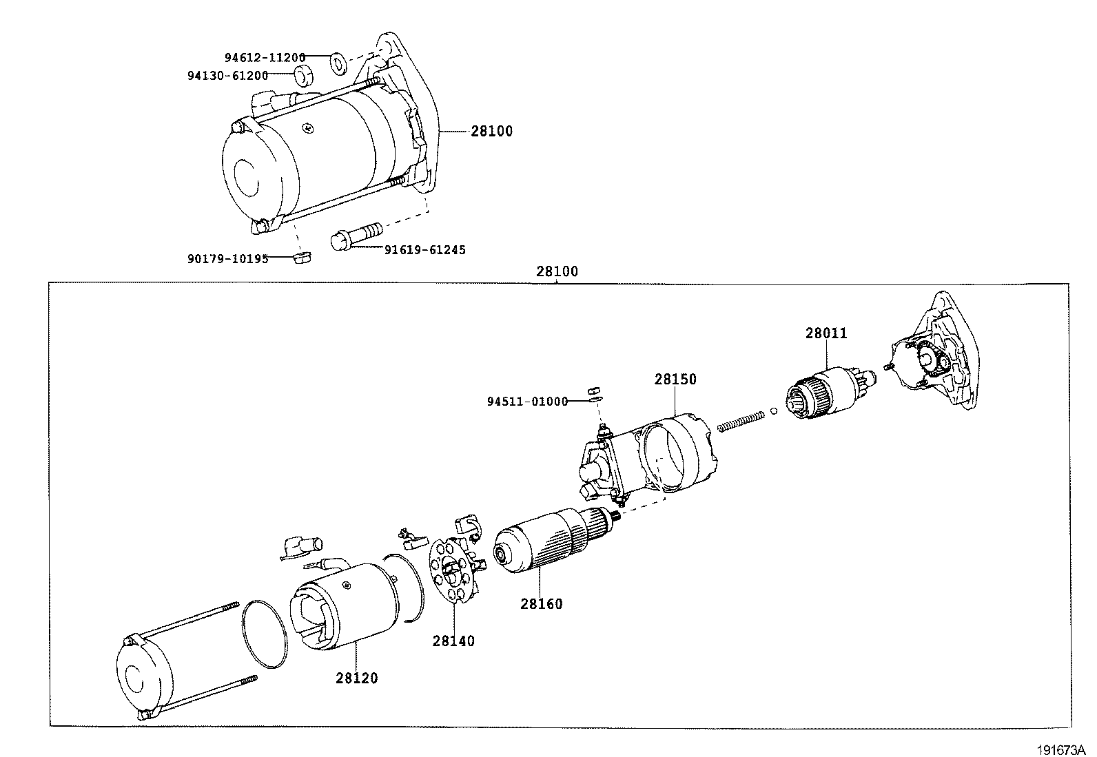 28100-50090 STARTER ASSY product image