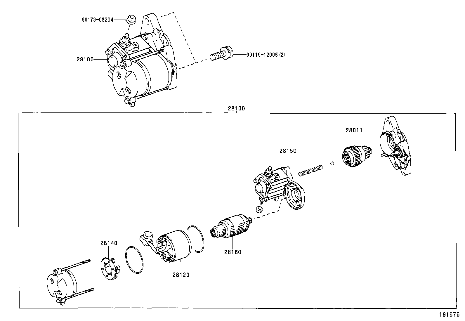 28100-50090 STARTER ASSY product image