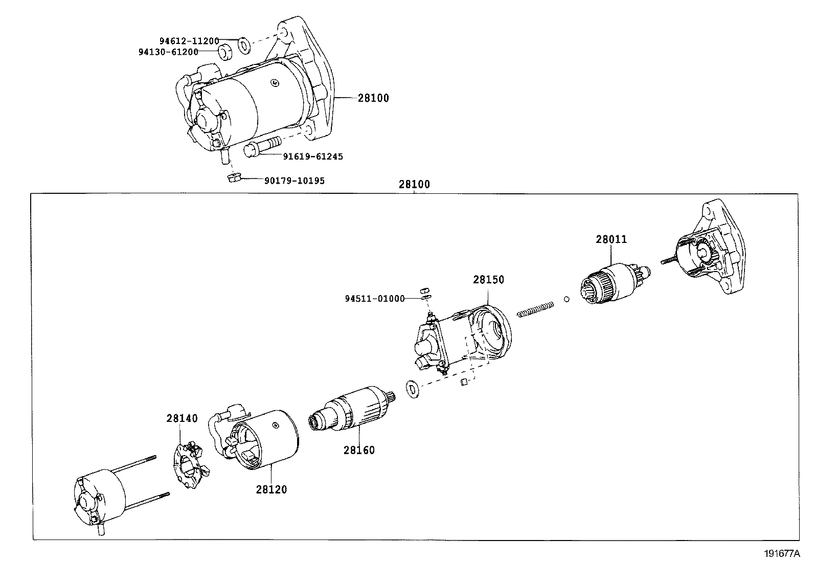 28100-50090 STARTER ASSY product image